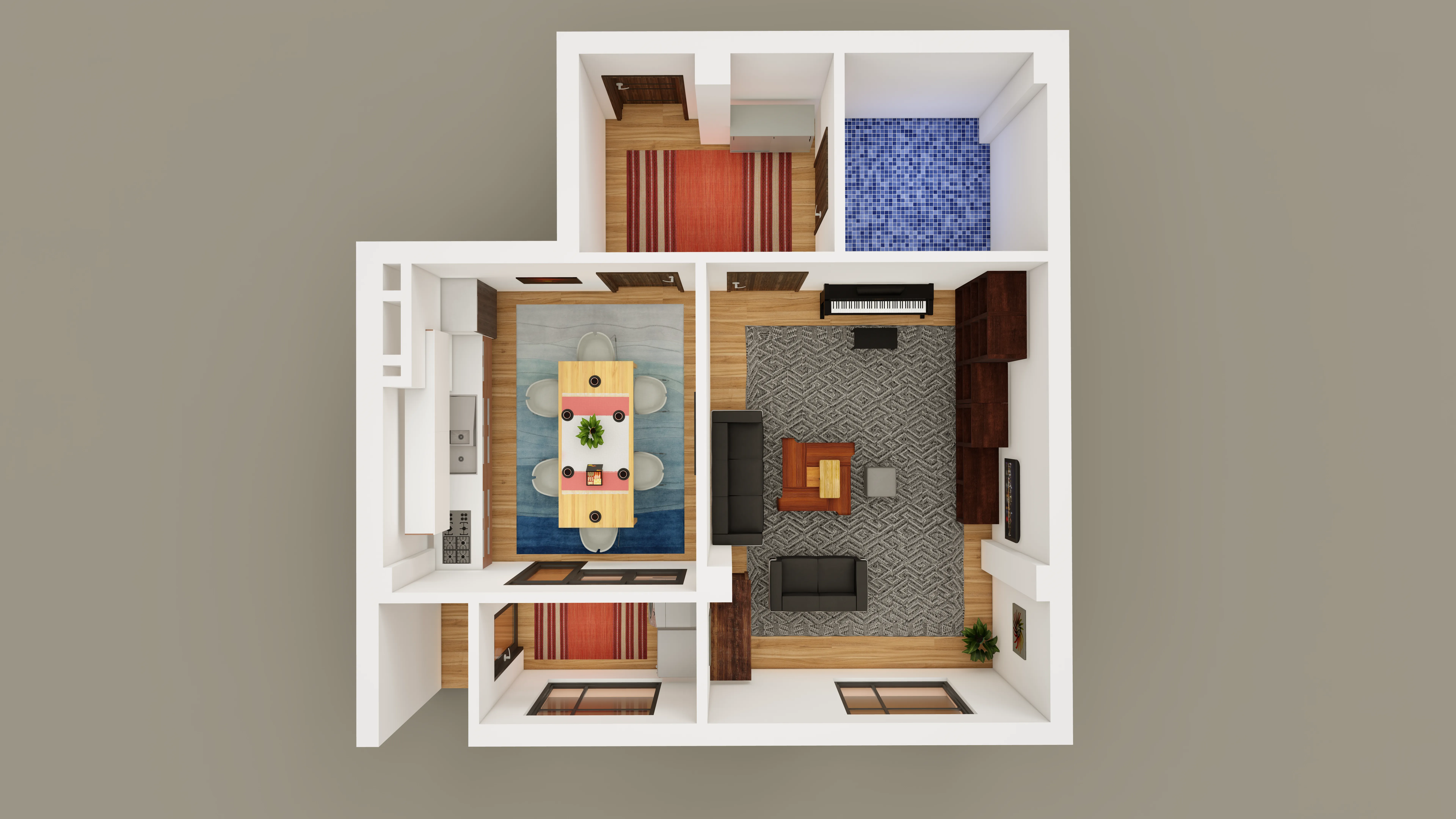 1-комнатная квартира 47.5 м²