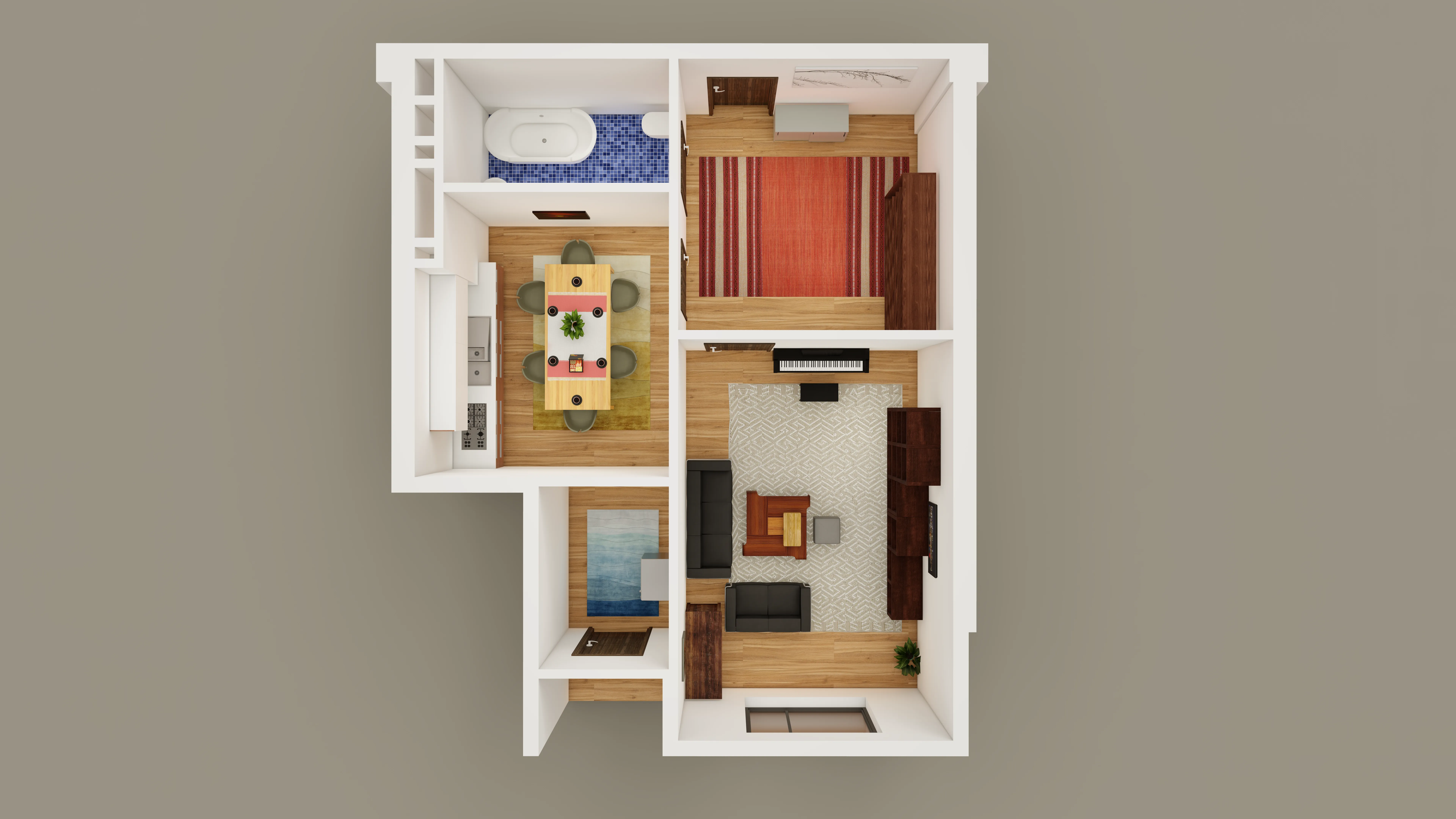 1-комнатная квартира 52.8 м²