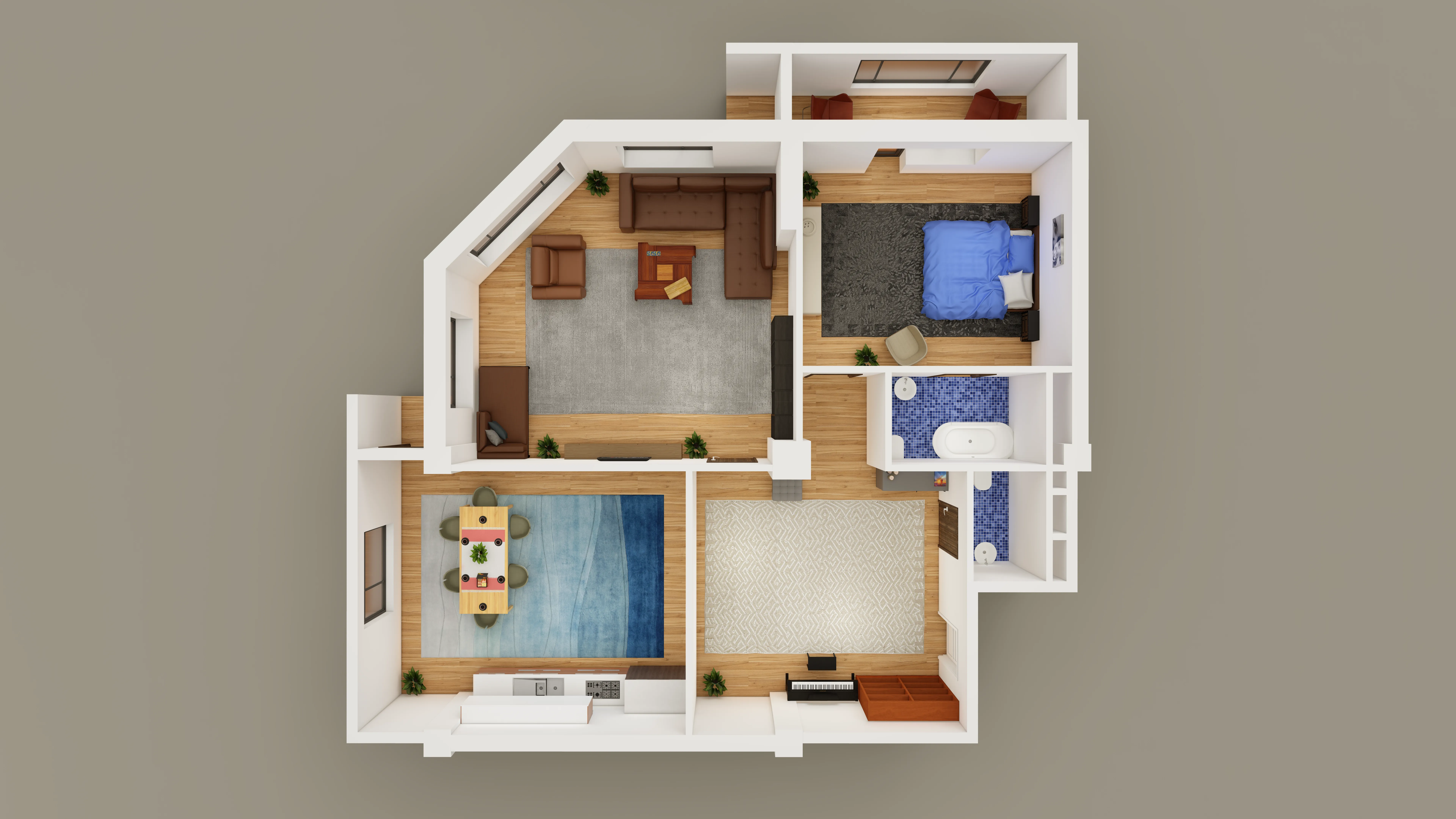 2-комнатная квартира 125 м²