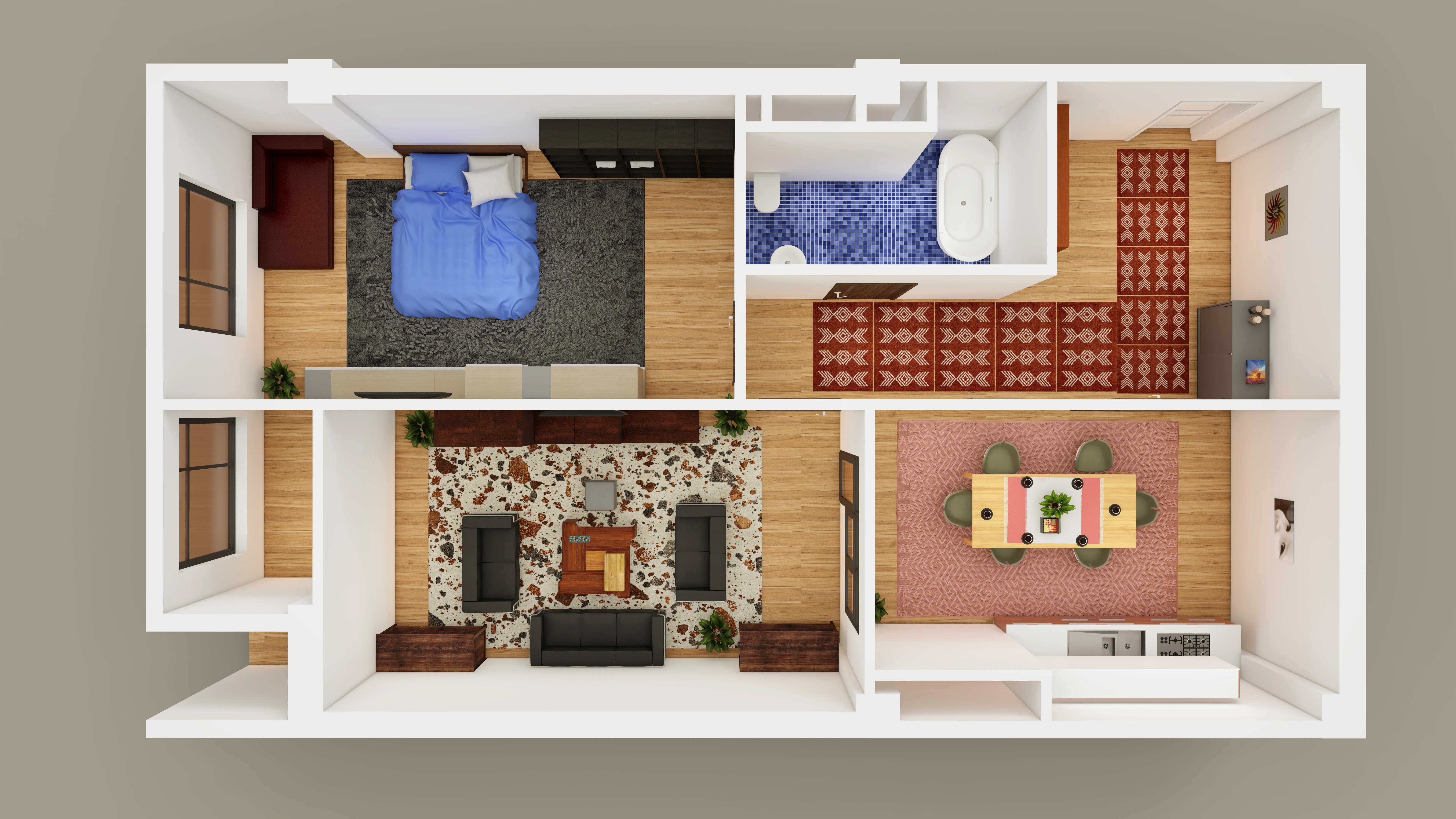 2-комнатная квартира 88 м²